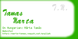 tamas marta business card
