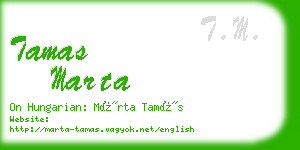 tamas marta business card